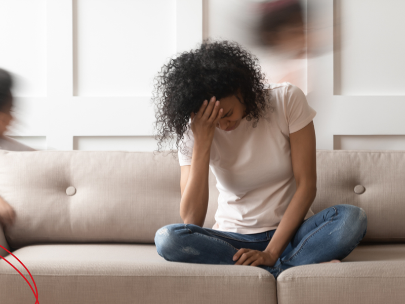 Woman looking tired